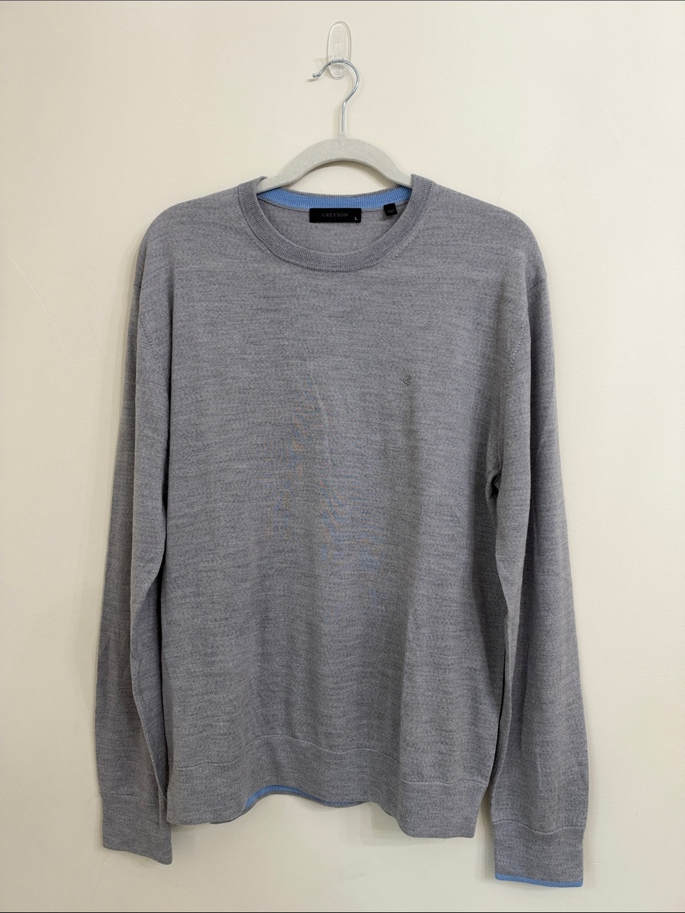 Greyson Men's Light Gray Crewneck Sweater